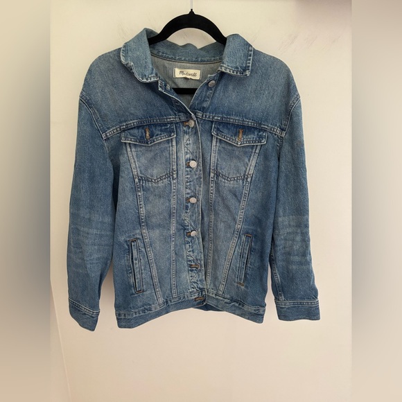 Madewell The Oversized Jean Jacket in Capstone Wash S - Picture 4 of 7